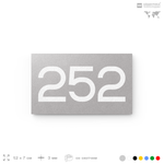 Номер на дверь 252, табличка на дверь для офиса, квартиры, кабинета, аудитории, склада, серая 120х70 мм, Айдентика Технолоджи