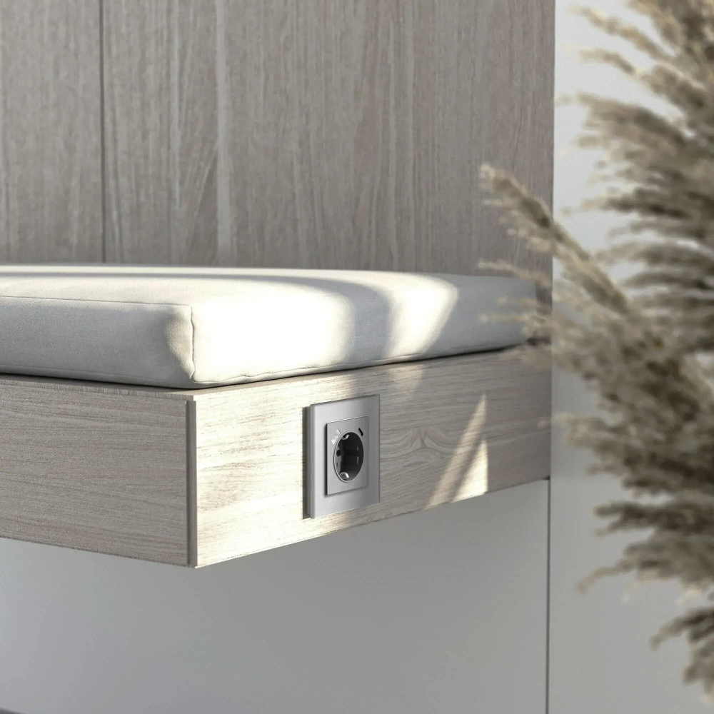 Рамка на 1 пост Senso (серебряный, стекло soft-touch) W0013106