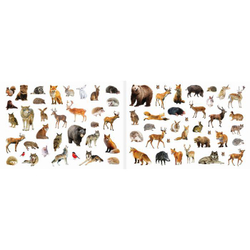 250 наклеек «Животные фермы и леса»