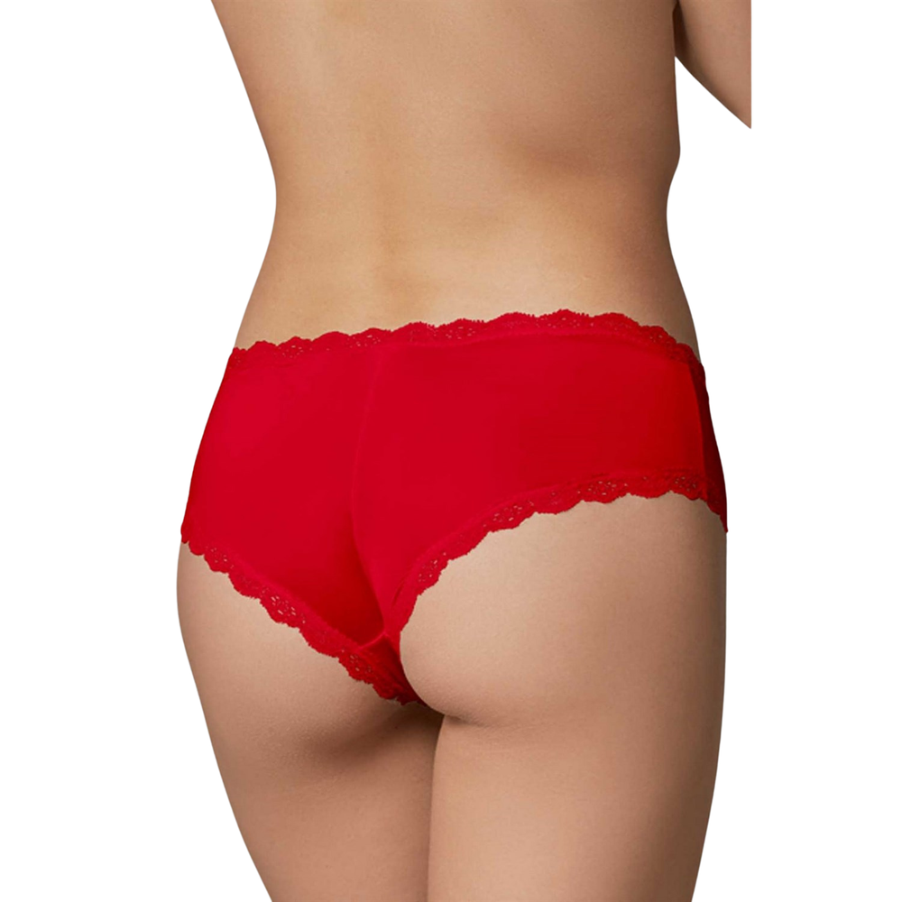 Набор женских трусов слипов 3 в 1 (черный. красный, бежевый) Doreanse ladies Ekopack 7157