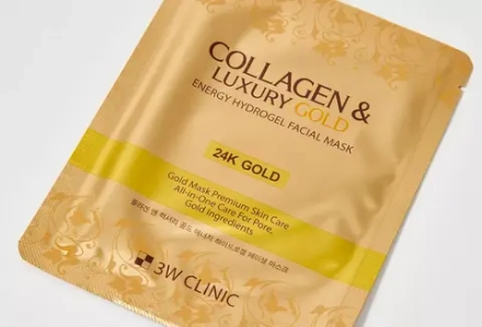 Коллагеновая гидрогелевая маска для лица Luxury Gold Energy 30 г 3w Clinic