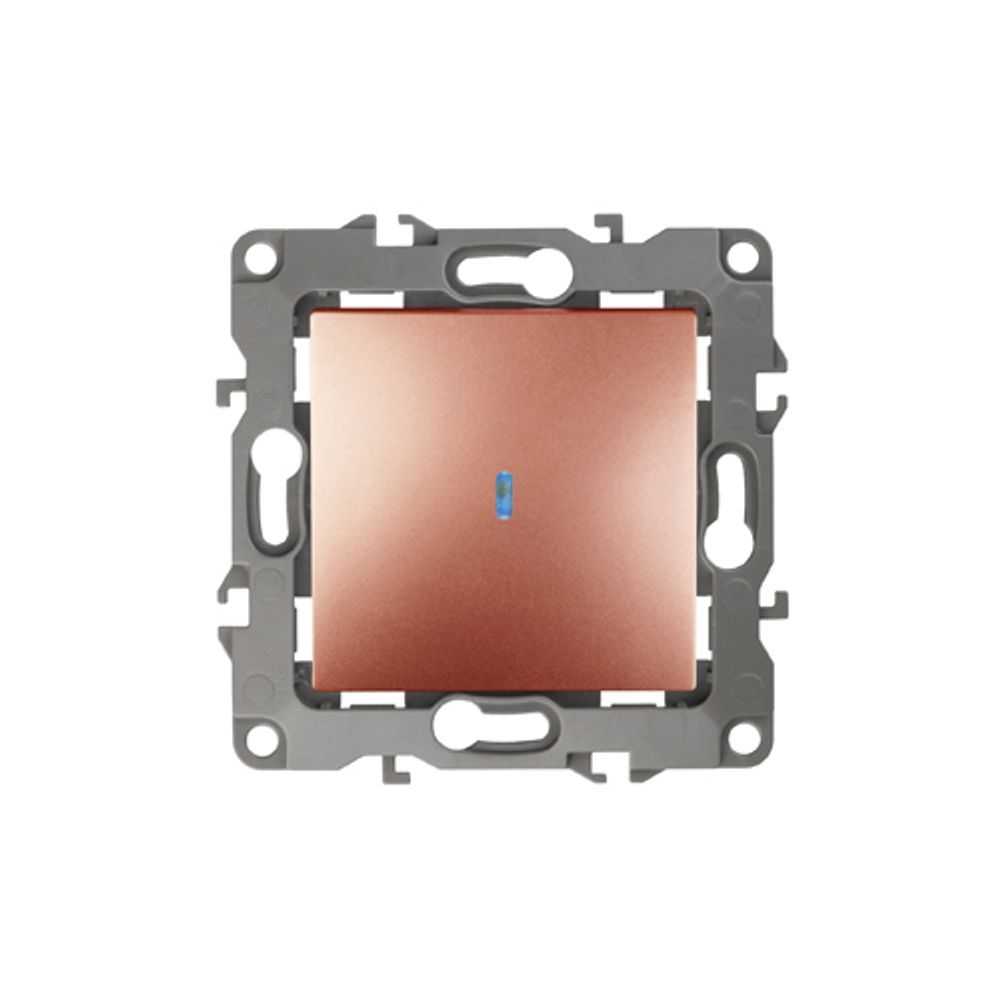 12-1102-14 ЭРА Выключатель с подсветкой, 10АХ-250В, IP20, Эра12, медь | Эра 12 Медь