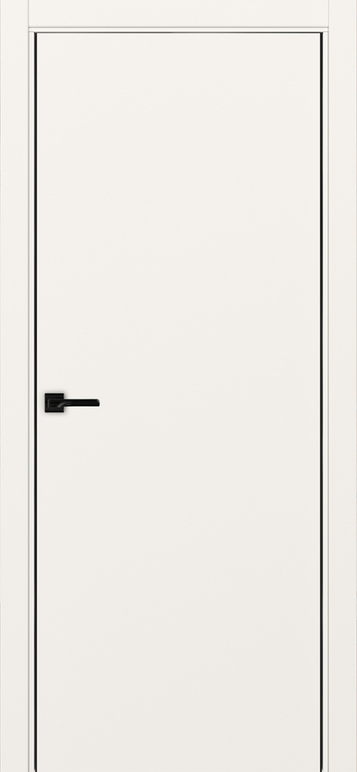 Межкомнатная дверь Optima Porte НЕАПОЛЬ 201 Алюминиевая кромка SB (матовый чёрный) с 2-х сторон