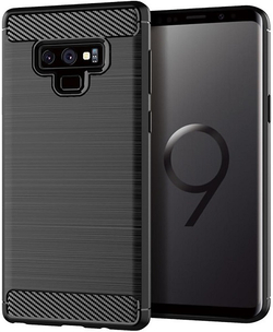 Чехол для Samsung Galaxy Note 9 цвет Black (черный), серия Carbon от Caseport