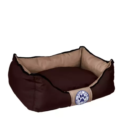 Лежанка для собак двусторонняя размер S шоколадная Царь-лежанка Lapalandia