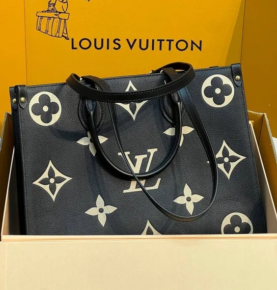 Сумка Louis Vuitton Onthego черный/бежевый