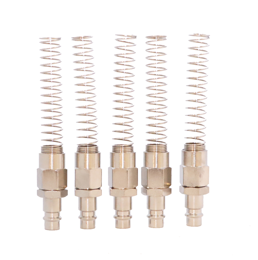 KraftWell KRW-QCS0812M-5 БРС "папа", c пружиной для шланга 8*12 мм, 5 шт