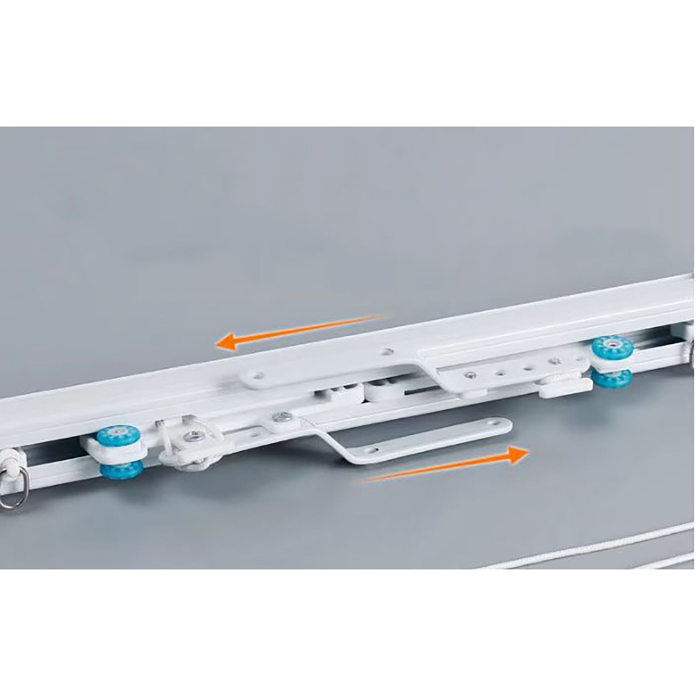 Ручной карниз для штор с тросом, алюминиевый, прямой, потолочный, тихий ход