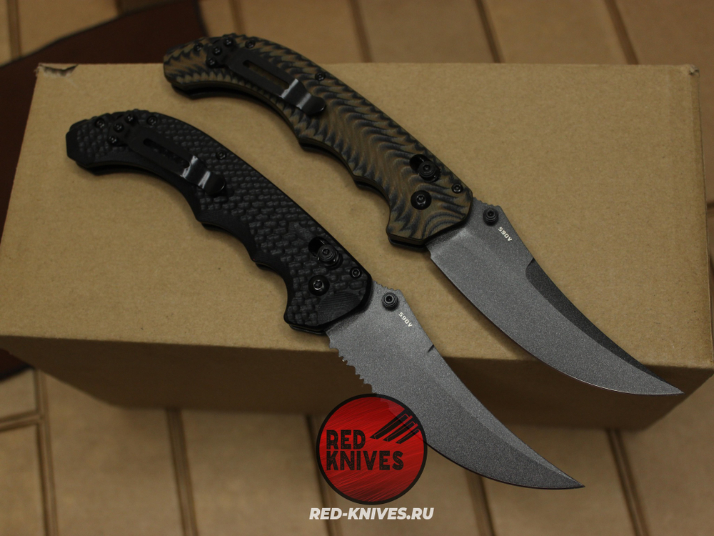 Нож Benchmade Mini Bedlam 865BK-01 - темный клинок, комбинированная рукоять