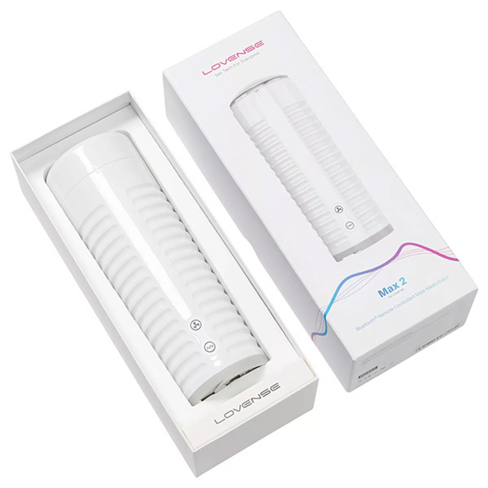 Интерактивный нереалистичный вибромастурбатор Lovense Max 2 Smart Male Massager White LE-01