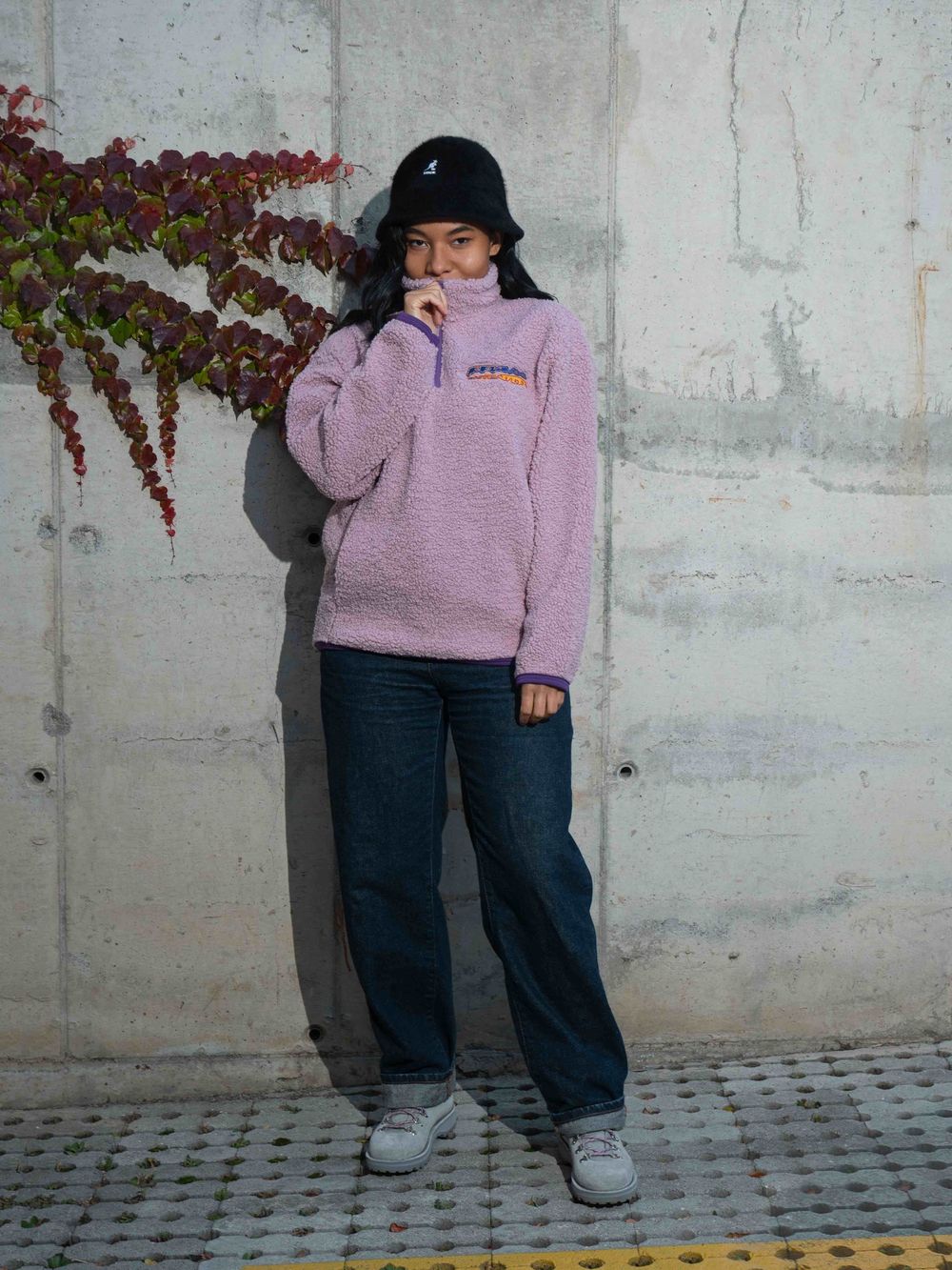 Толстовка Правда x Anteater Шерпа розовая