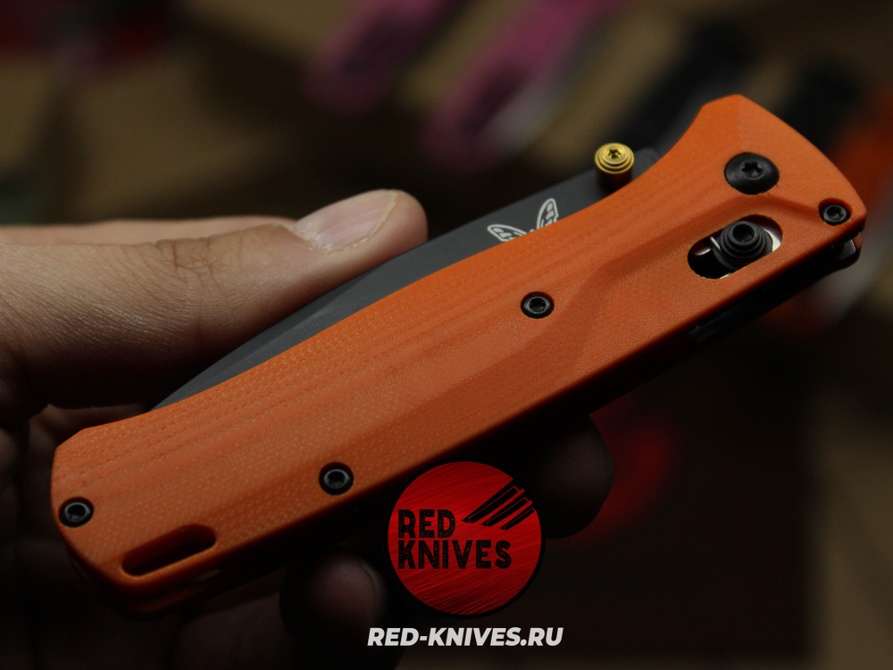 Нож Benchmade 535 Bugout G10 A+++ - оранж рук., черный клинок RK/Н54