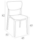 Стул пластиковый Siesta Contract Monna, красный