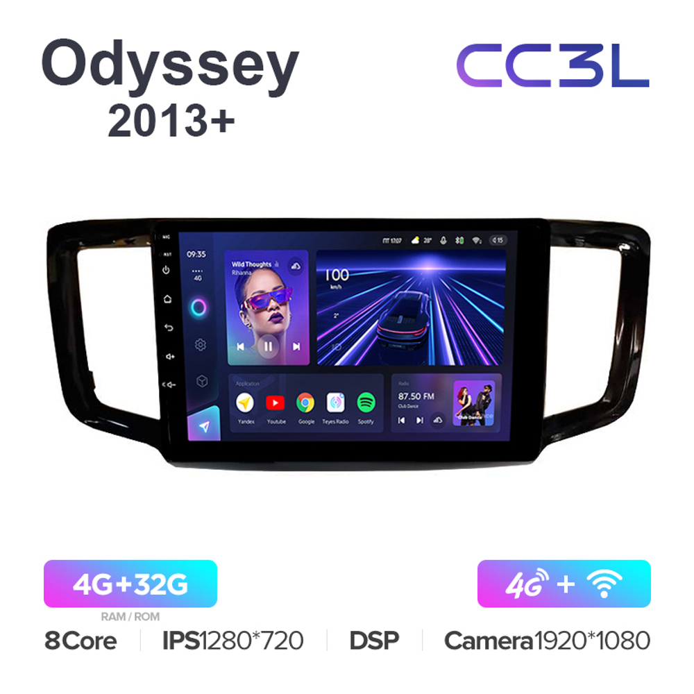 Teyes CC3L 10,2"для Honda Odyssey, Pilot 2013+