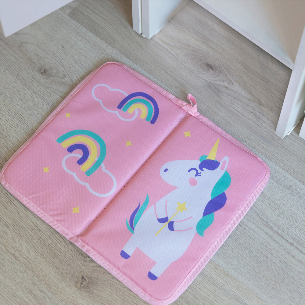 Набор для детского сада: кармашек, коврик, наклейки. Единорог