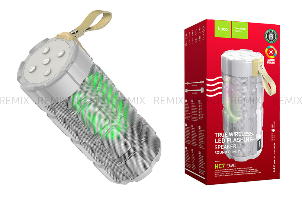 Колонка Bluetooth 5.0 2*5W 2400mAh Hoco HC7 (Grey)