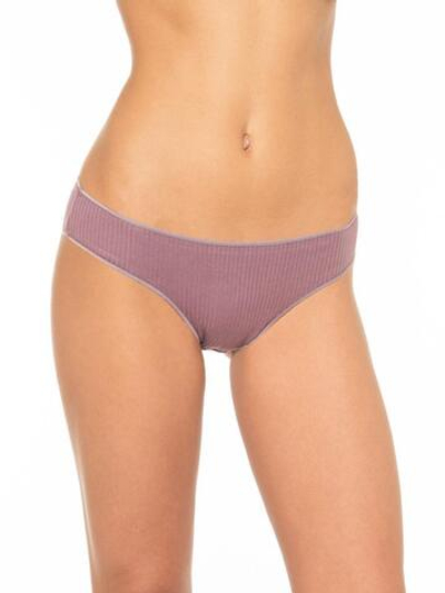 Классические трусики-слипы в рубчик (Размер: M) (Цвет: серый)