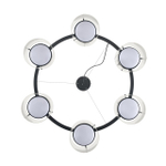 8232/6 COMFI LN26 230 черный/прозрачный, металл/стекло Светильник подвесной LED GX70 6*10W 220V NATALINA