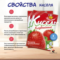 Кисель быстрого приготовления Приправыч Клубника 110гр. 25 шт.