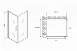 Душевой уголок ABBER Sonnenstrand AG04060-S85 60x85 стекло прозрачное/профиль хром