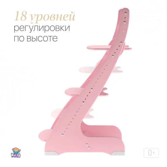 Растущий стул "ПАВЛИН"+, светло-розовый (Фабрика Друг Кузя) - фото: 3 Растущий стул "ПАВЛИН"+, светло-розовый - фото: 3