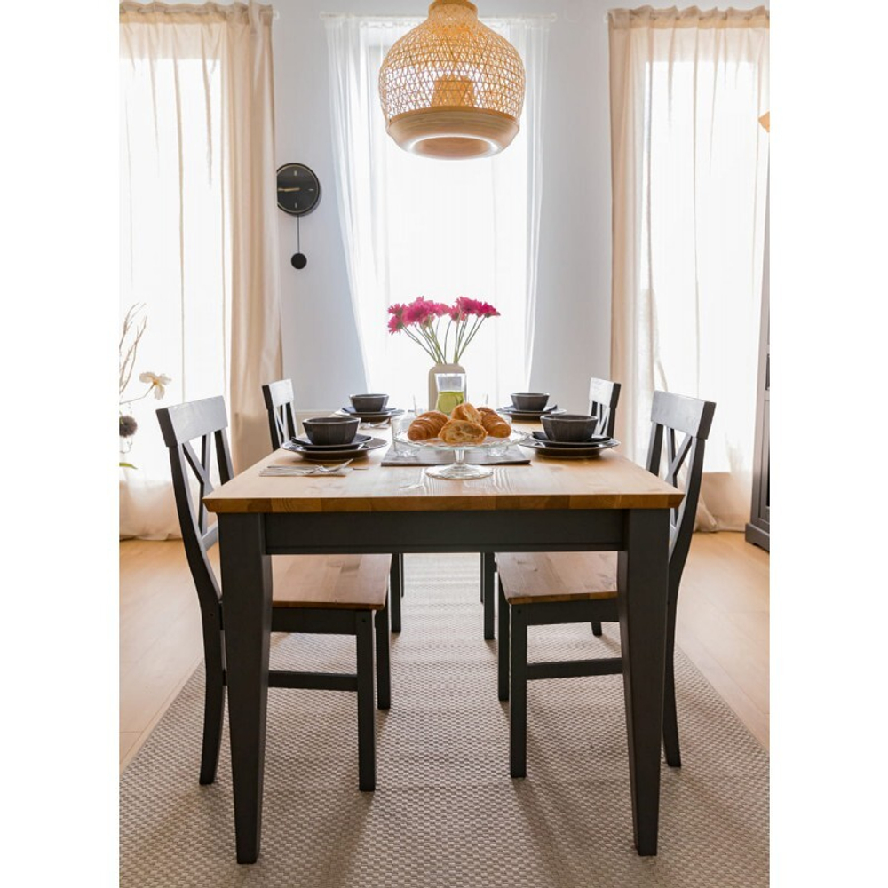 Стул «Форест» серый 7012/бейц-масло