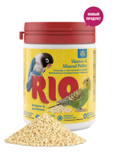 Rio для волнистых и средних попугаев витаминно-минеральные гранулы