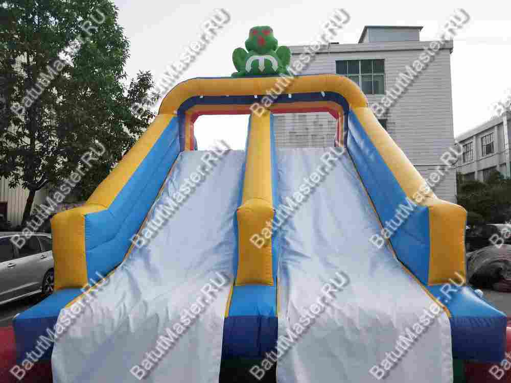 Надувной водный батут с бассейном «Весёлый спуск», 13,5*5*5 м