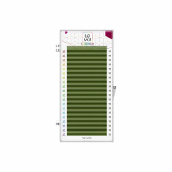 Ресницы цветные LeMat Deep Green MIX 20 линий