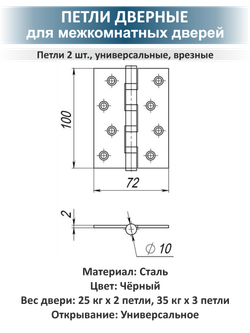 Комплект фурнитуры для межкомнатных дверей TREND