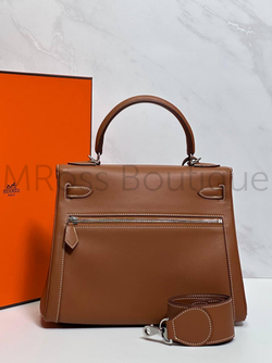 Hermes Kelly Lakis сумка женская кожаная светло-коричневый