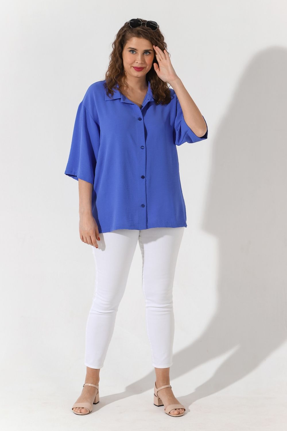 Блуза Жаркий сезон-1 Виотекс СИНИЙ