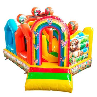 Коммерческий надувной батут «Друзья-зверята», 4*3*2,9