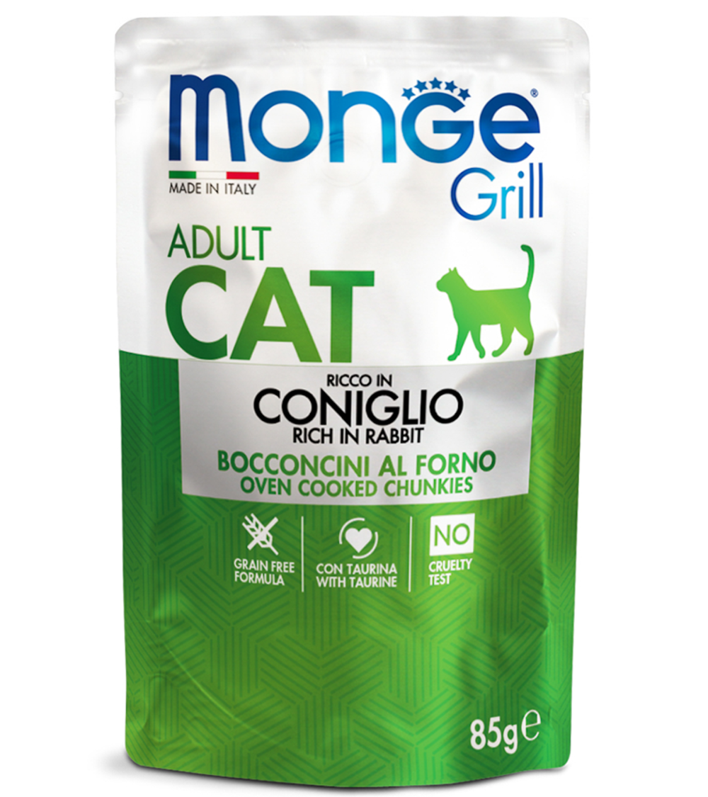 Монж Cat Grill для взрослых кошек Итальянский кролик, 85гр.