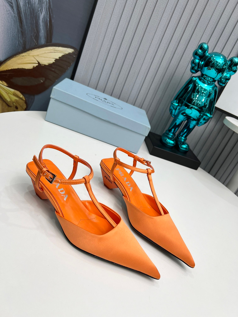 Prada Satin Slingback Pumps