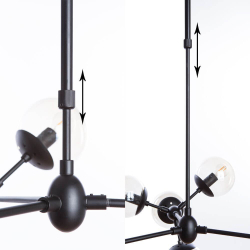 Люстра на штанге Arte Lamp A1664SP-12BK