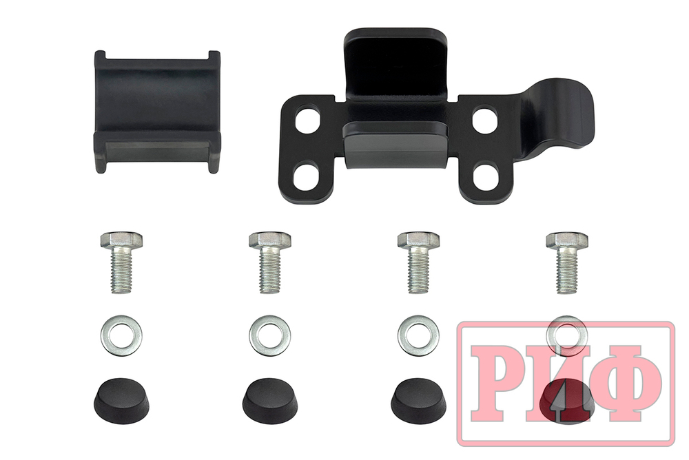 Бампер задний силовой/защита штатного бампера Mitsubishi Pajero Sport 2021+ c квадратом под фаркоп, калиткой, подсветкой номера