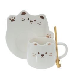 GAEM Кружка с блюдцем и ложкой, 300 мл, L16 W15 H10 см