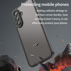 Чехол с черными боковыми рамками для Samsung Galaxy A17 5G, задняя крышка прозрачная тонированная
