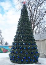 Уличная елка каркасная "Уральская" (пвх) 18 м