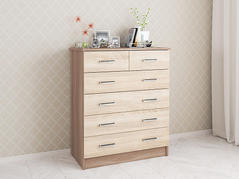 Комод большой Катрин 5, ясень шимо/дуб сонома