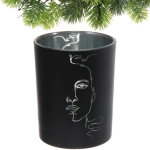 Подсвечник «Нежный силуэт» 10*12,5 см, Черный