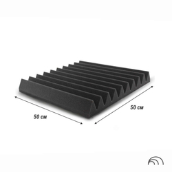 Акустический поролон Клин, BEZEHO, 50х500х500 мм, 4 шт