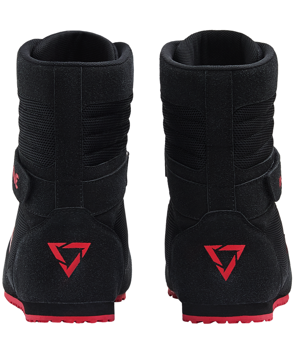 УЦЕНКА Обувь для бокса высокая INSANE ORO, черный/красный