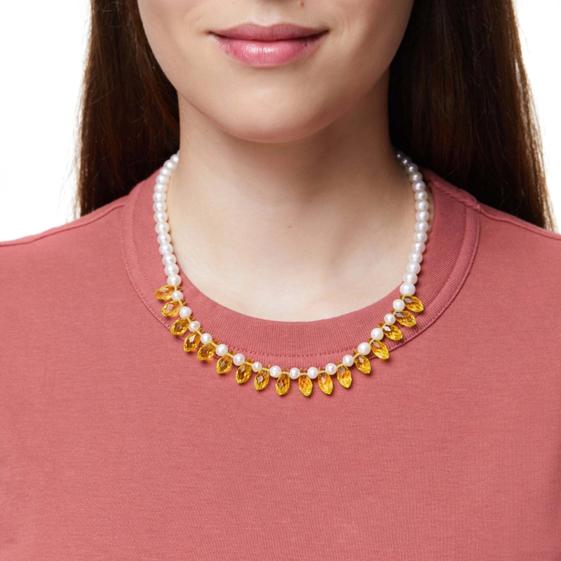 Колье Жемчужный Кристалл – Жёлтое