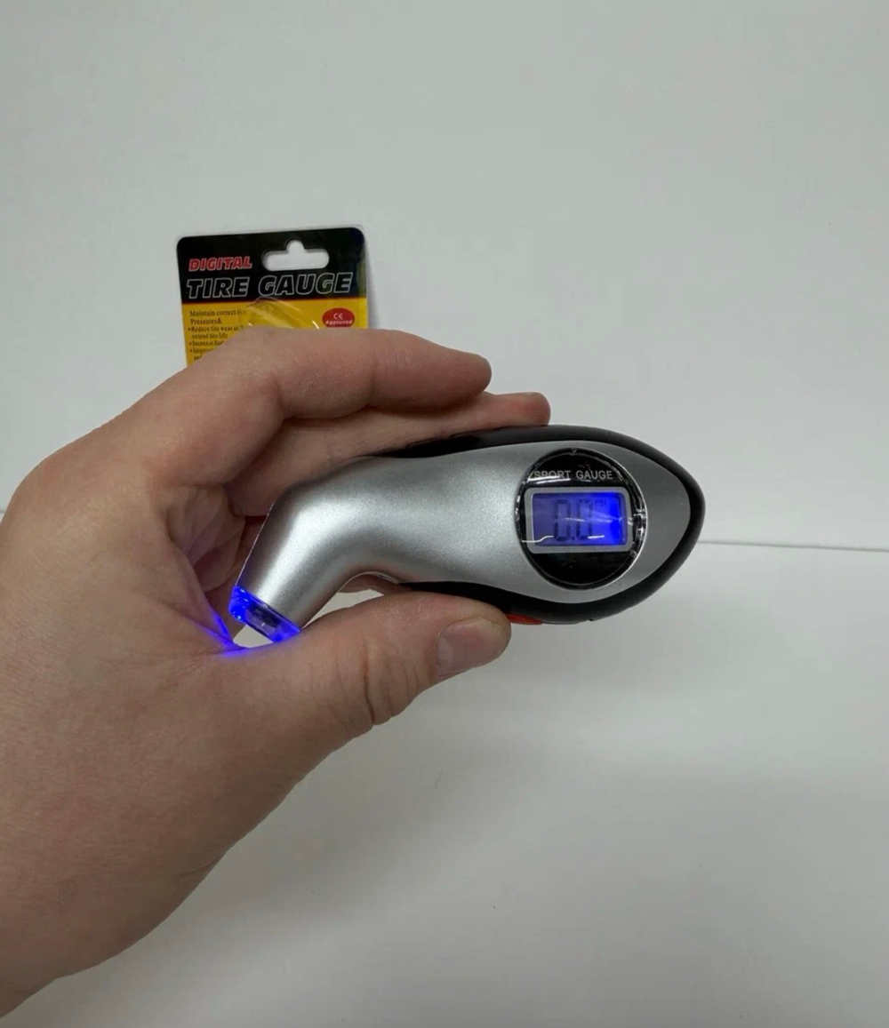 Манометр для шин автомобильный, электронный, до 10 атм с подсветкой, TG (1 шт.) -