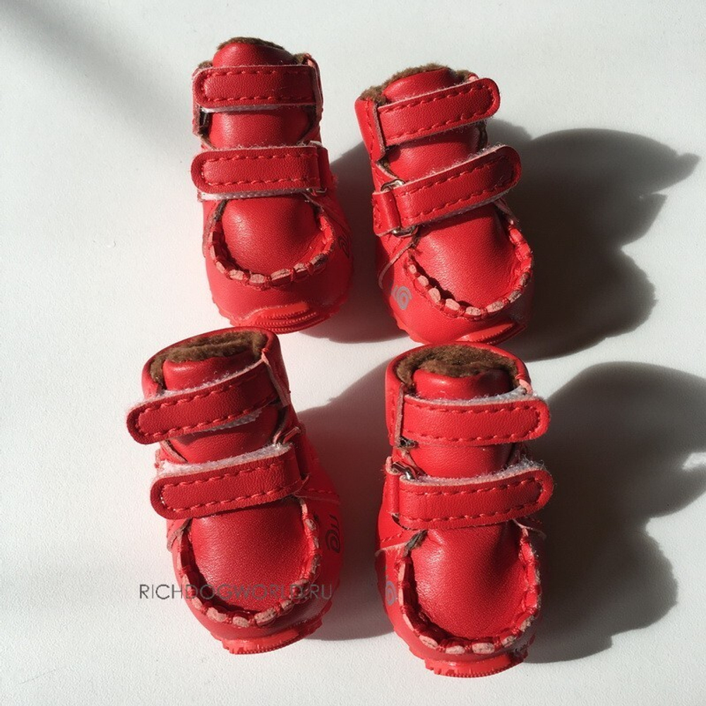 302 W Ботинки "Эко кожа" на меху/Анатомическая обувь для собак. ЗИМА.