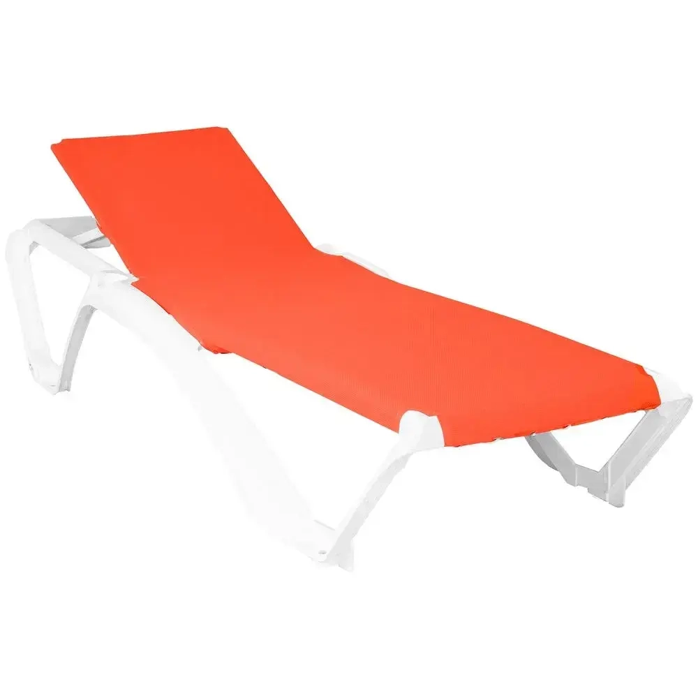 Шезлонг MIAMI с тканью Каркас белый, ткань: оранжевая 1915х390мм