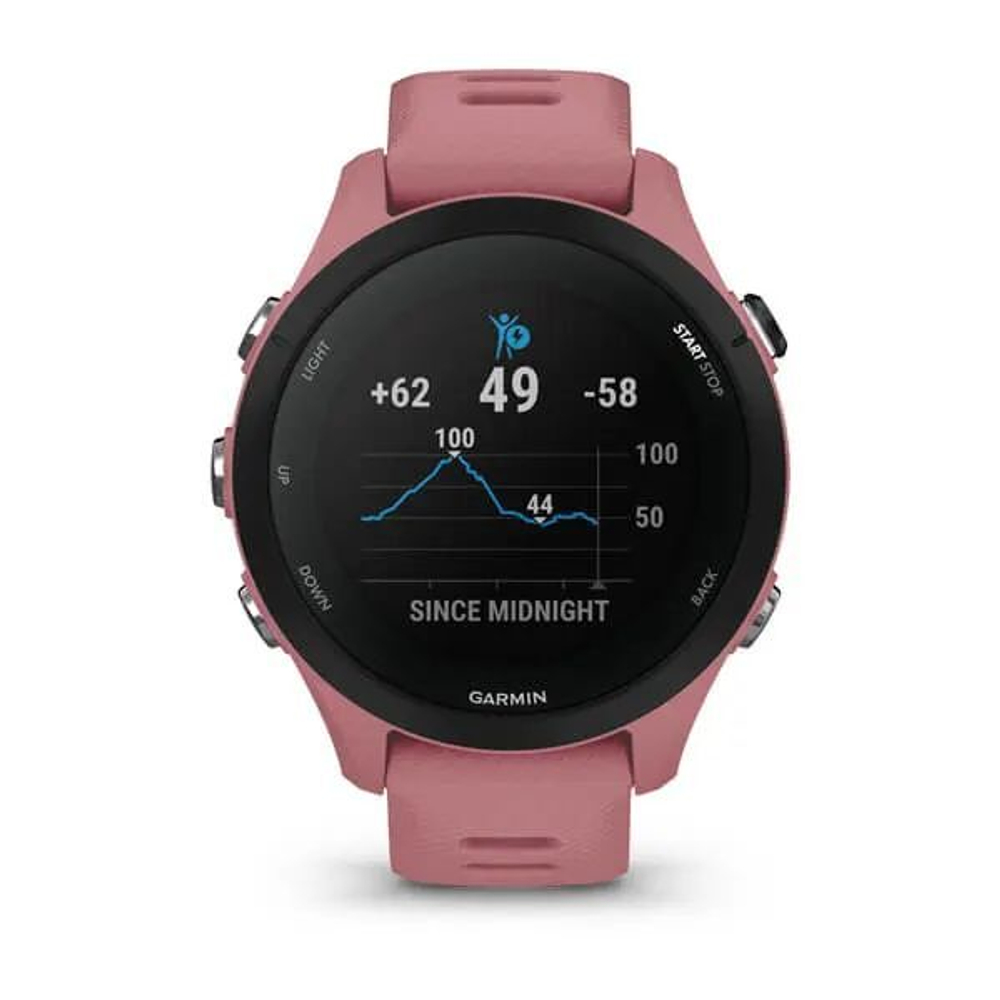 Смарт часы Garmin Forerunner 255S со светло-розовым ремешком