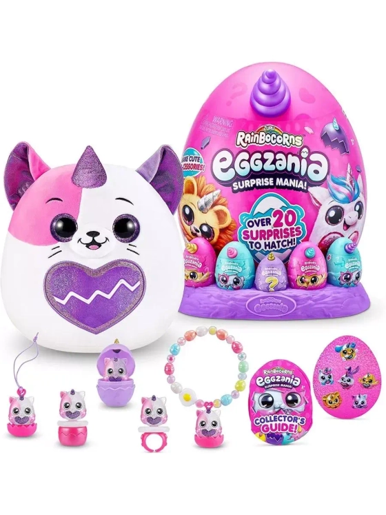 Мягкая грушка сюрприз яйцо Rainbocorns Eggzania и фигурки